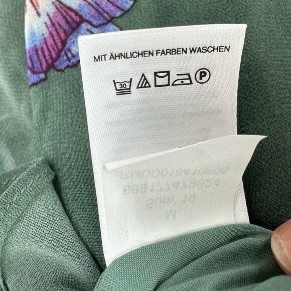 Rachel Roy Green Floral Dress July Sage Combo High Low Hem Medium NWT - Picture 8 of 11